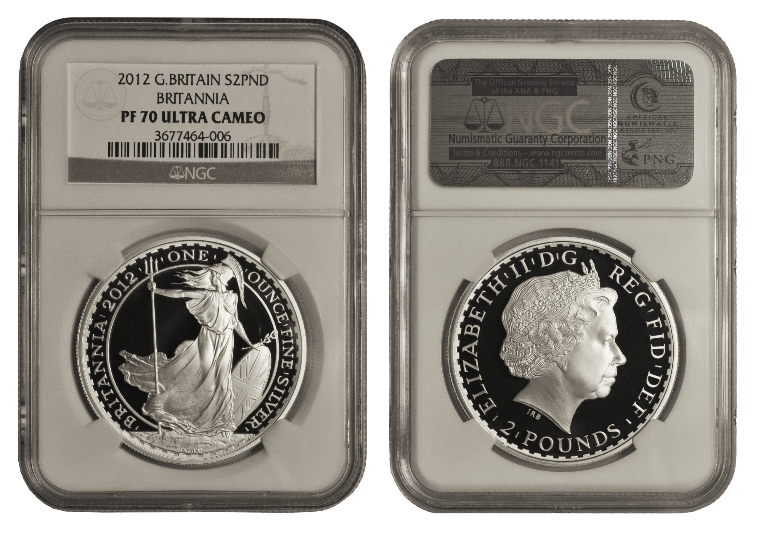 2012 Britannia Proof 1 oz Silver PF70 UC NGC 3677464-006 - Image 1