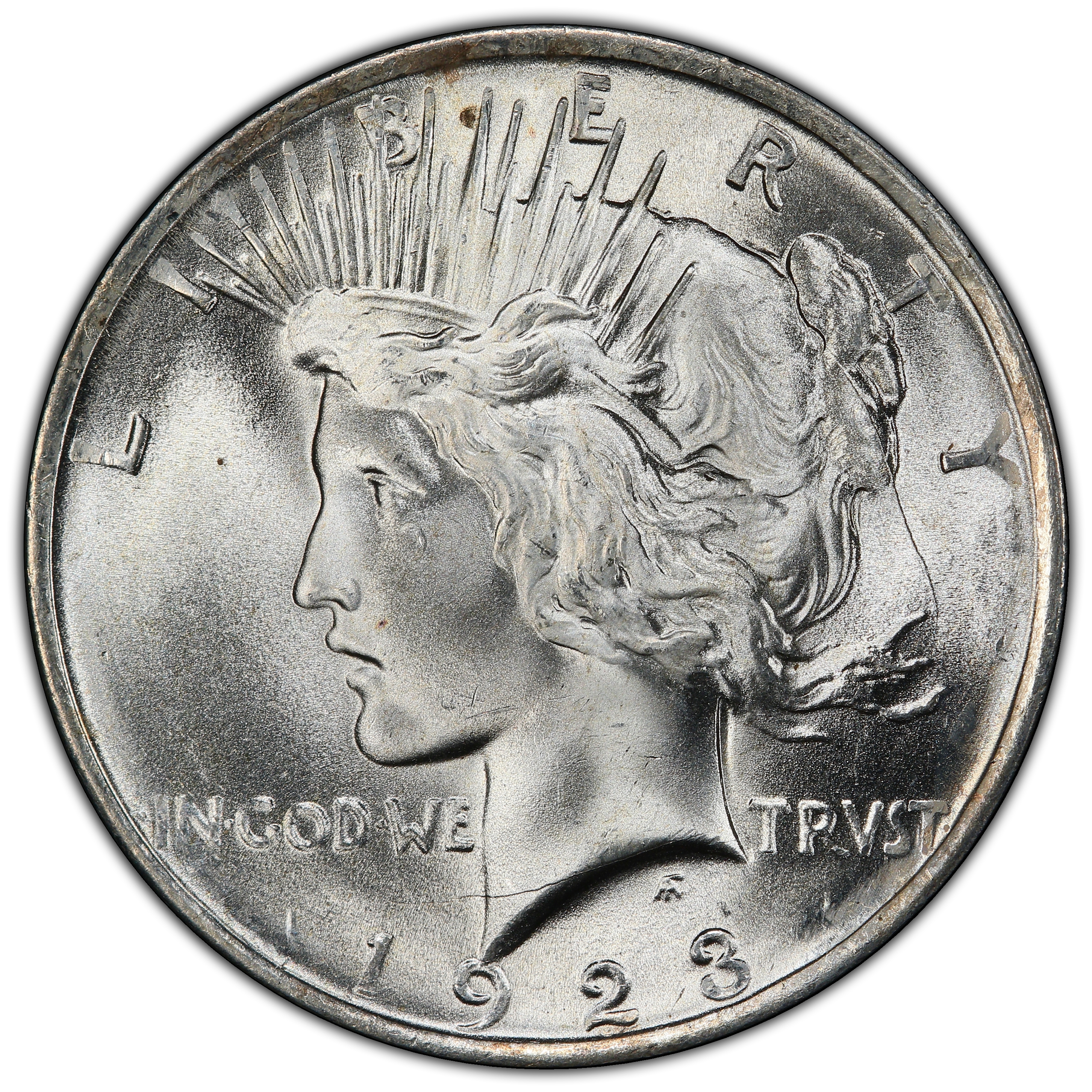 1923 Peace Dollar MS66 PCGS (38947207) Gem Brilliant Uncirculated - Image 2