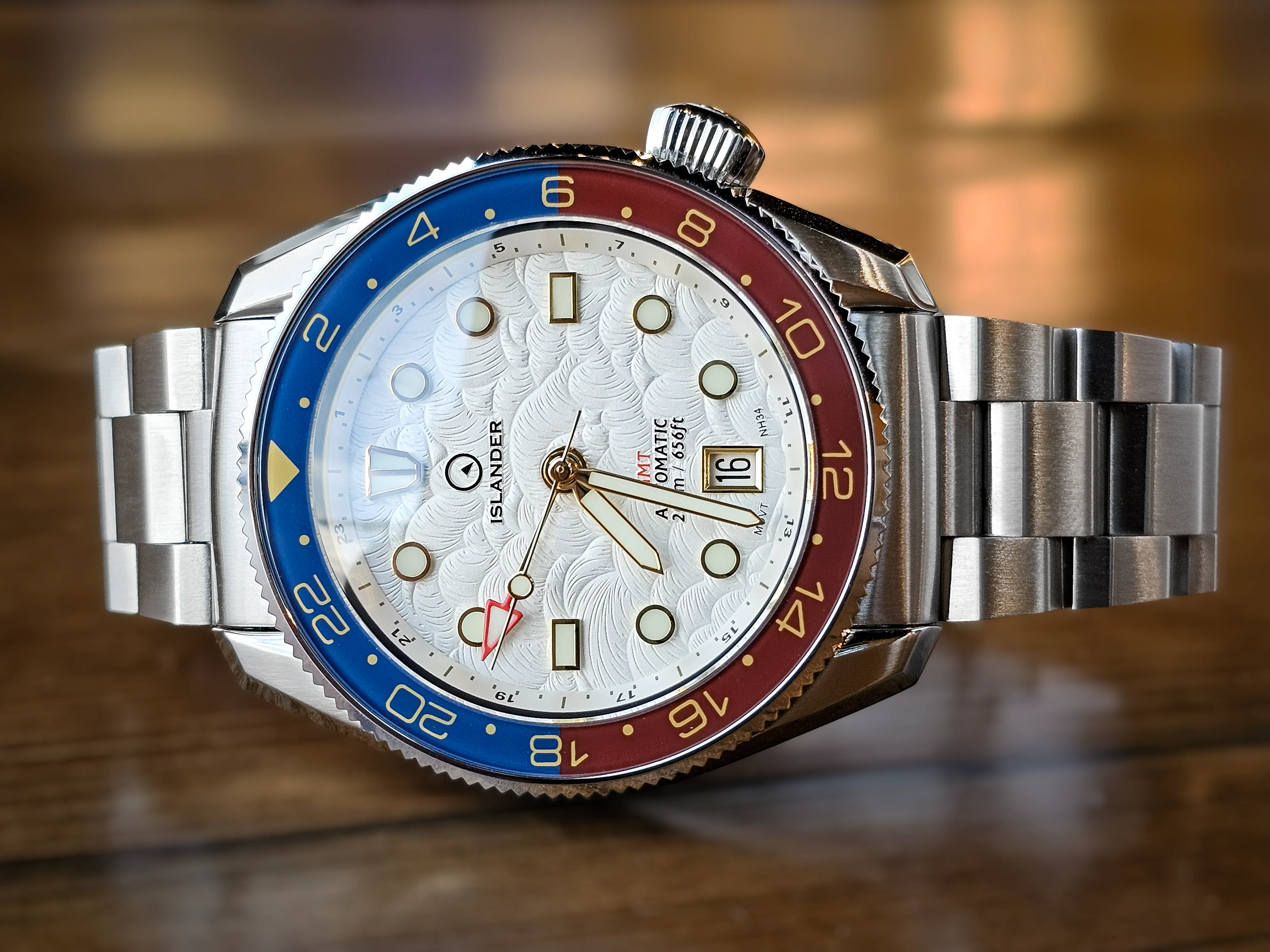 Islander JFK GMT ISL-206 Cloud Dial Pepsi Bezel - Pre-Owned - Image 1