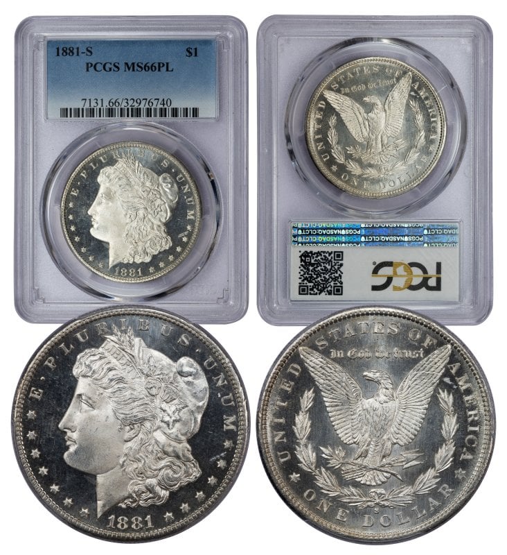 1881-S Morgan Dollar MS66PL - PCGS (32976740) Proof-Like Gem