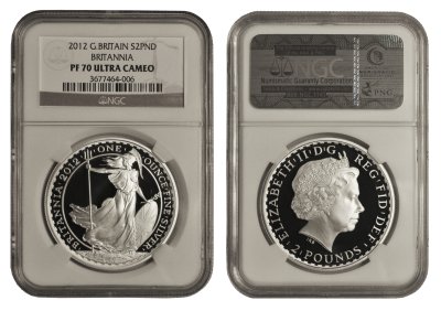 2012 Britannia Proof 1 oz Silver PF70 UC NGC 3677464-006