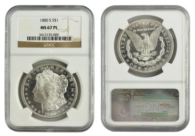 1880-S Morgan Dollar - MS67 PL NGC (3413135-005)