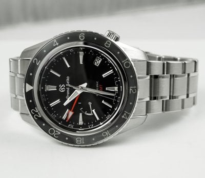 Grand Seiko SBGE201 Spring Drive GMT 44mm Black Dial