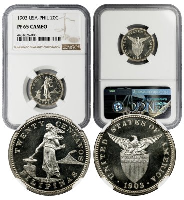 1903 USA-PHIL 20 Centavos Proof PF65 CAM NGC 4431626-003