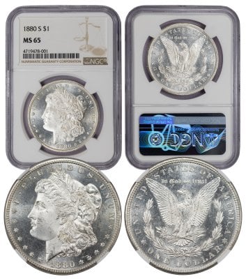 1880-S  Morgan Dollar MS65 NGC (4719478-001) Near Proof-Like